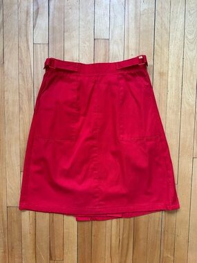 Tabi International Red A-Line Skirt